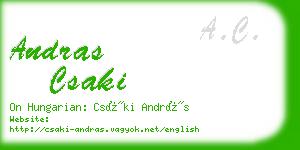 andras csaki business card